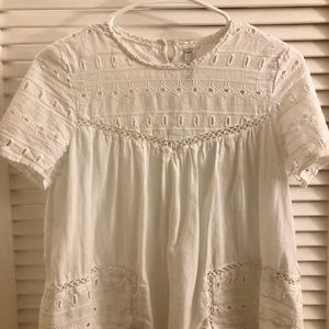 Zara trafaluc eyelet blouse in size S